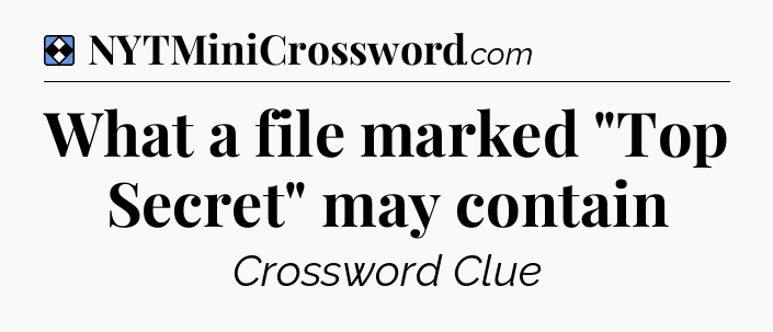 Solution: What a file marked 