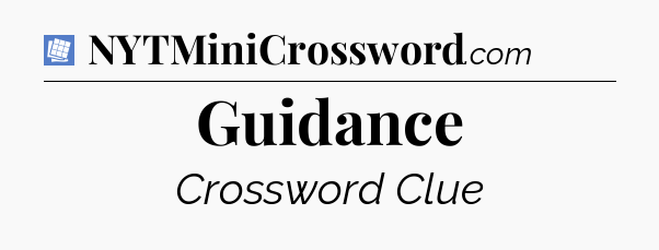 Guidance Puzzle Page Crossword Clue