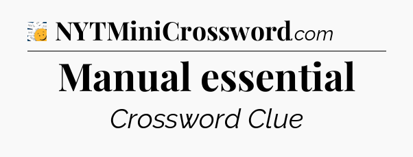 Manual essential - 7 Little Words