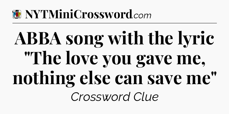 ABBA song with the lyric 