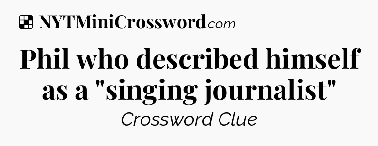 Solution: Phil who described himself as a 