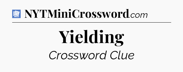 Yielding Puzzle Page Crossword Clue