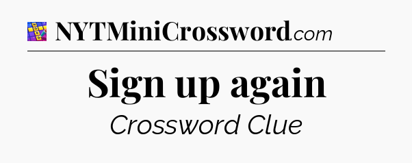 Sign up again Codycross