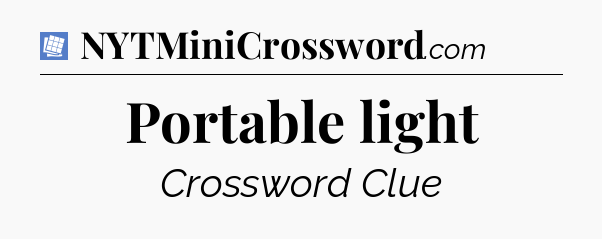 Portable light Puzzle Page Crossword Clue