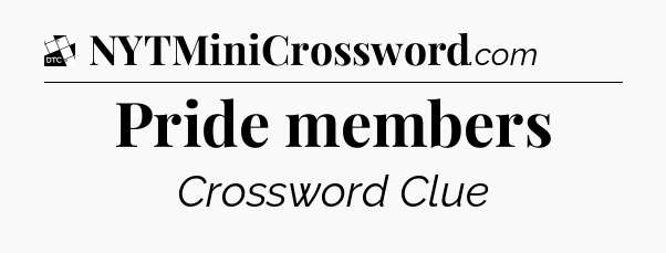 Pride members - Daily Themed Classic Crossword