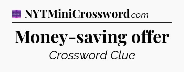 Money-saving offer - Thomas Joseph Crossword