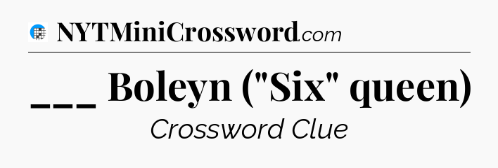 ___ Boleyn (