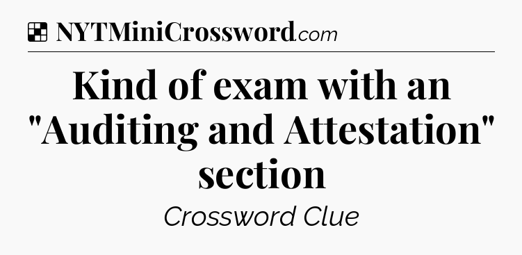 Solution: Kind of exam with an 