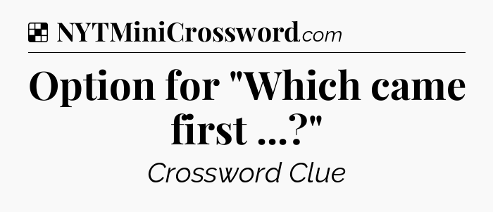 Solution: Option for 