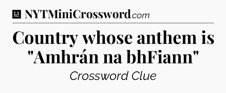 Country whose anthem is 