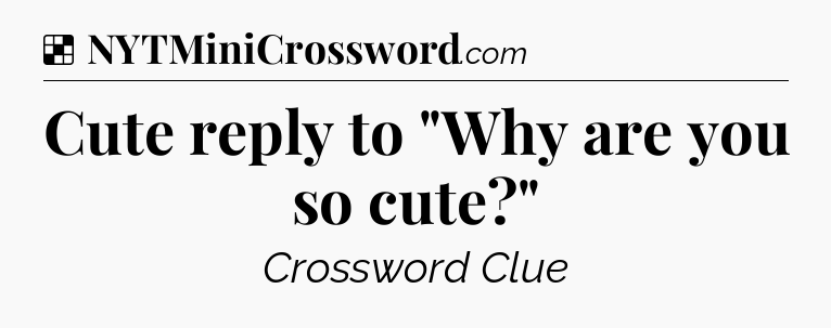 Solution: Cute reply to 