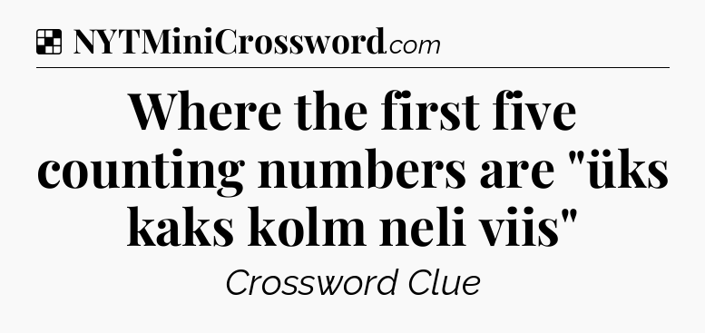 Solution: Where the first five counting numbers are 