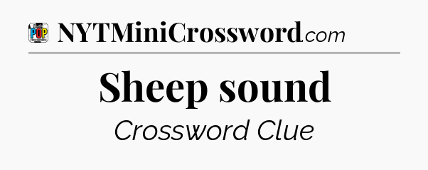 Sheep sound Crossword Clue