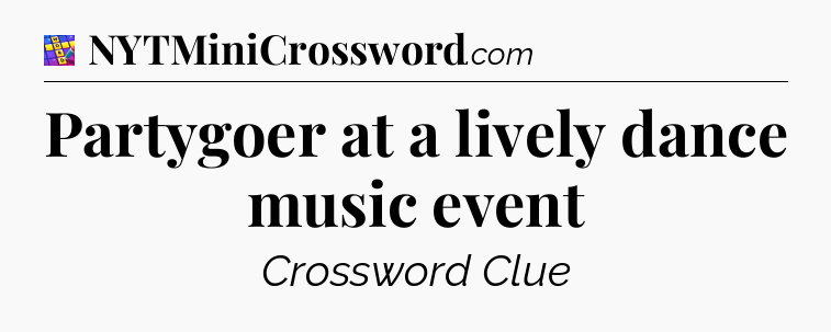 Partygoer at a lively dance music event Codycross