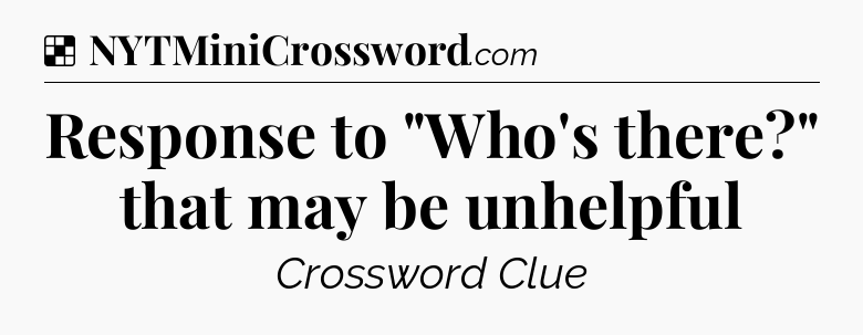 Solution: Response to 