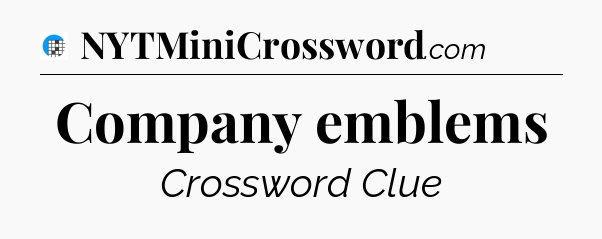 Company emblems Crossword Clue