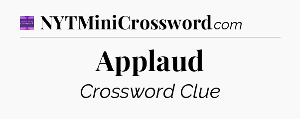 Applaud - Thomas Joseph Crossword
