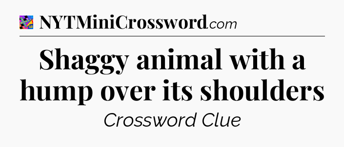 Shaggy animal with a hump over its shoulders Crossword Clue
