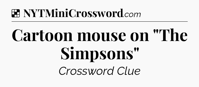 Solution: Cartoon mouse on 