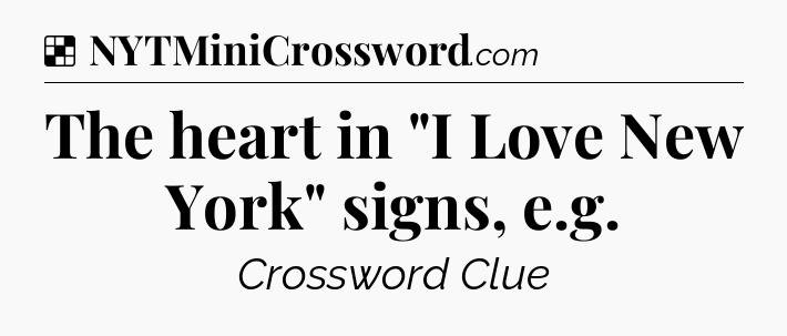 Solution: The heart in 