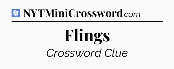 Flings Puzzle Page Crossword Clue