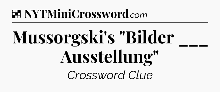 Solution: Mussorgski's 