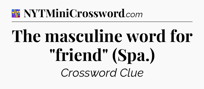 The masculine word for 