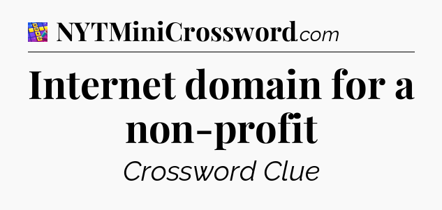 Internet domain for a non-profit Codycross