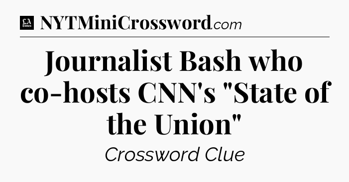 Journalist Bash who co-hosts CNN's 