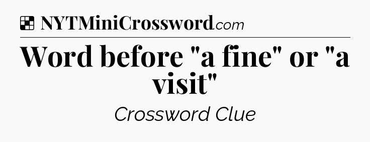 Solution: Word before 