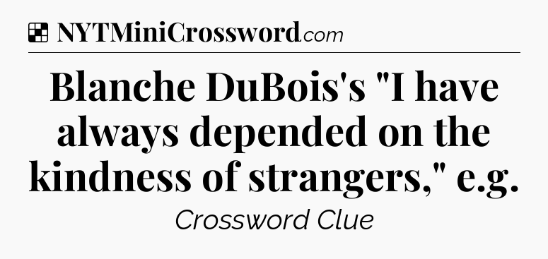 Solution: Blanche DuBois's 