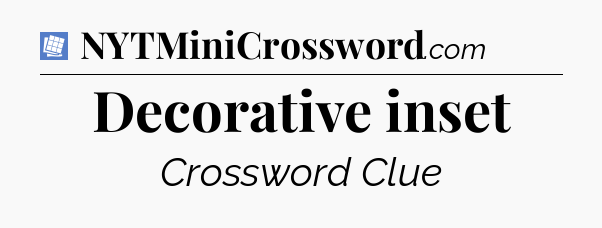 Decorative inset Puzzle Page Crossword Clue