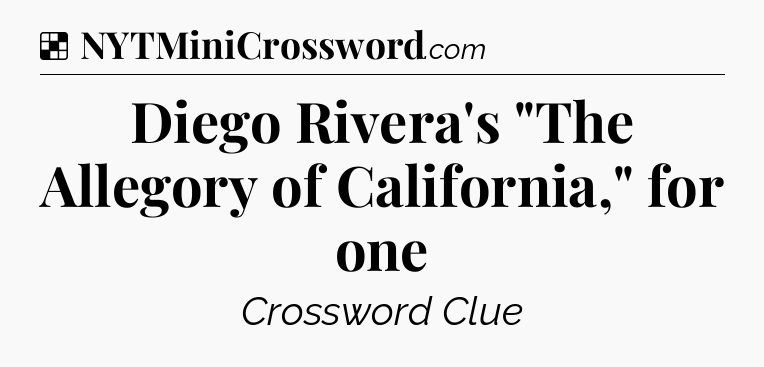 Solution: Diego Rivera's 