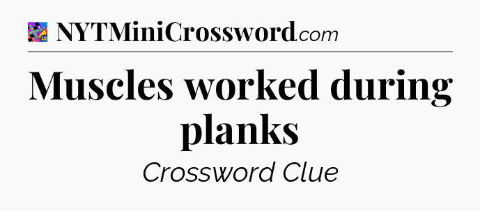 Muscles worked during planks Crossword Clue