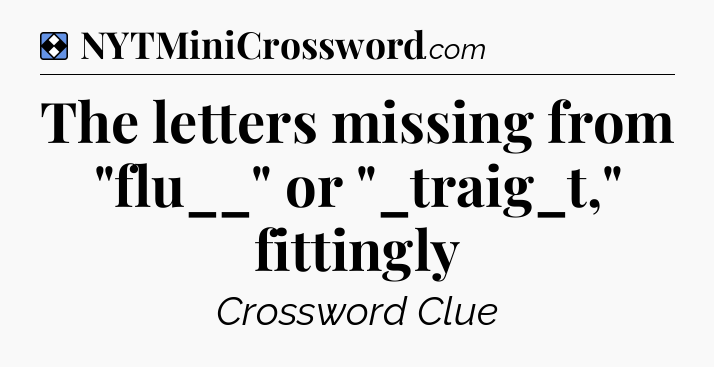 Solution: The letters missing from 