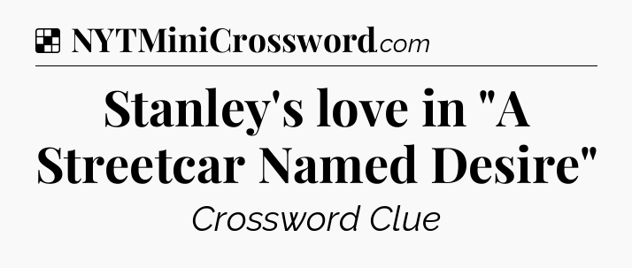 Solution: Stanley's love in 