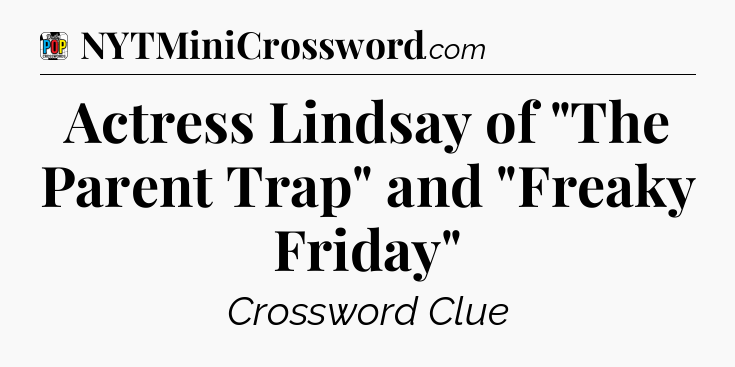 Actress Lindsay of 
