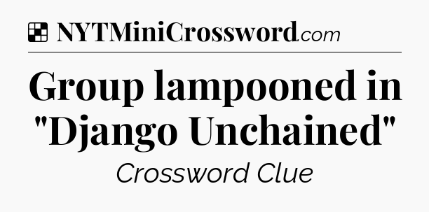 Solution: Group lampooned in 