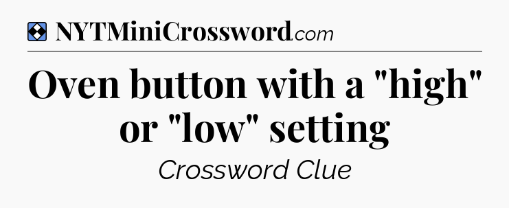 Solution: Oven button with a 