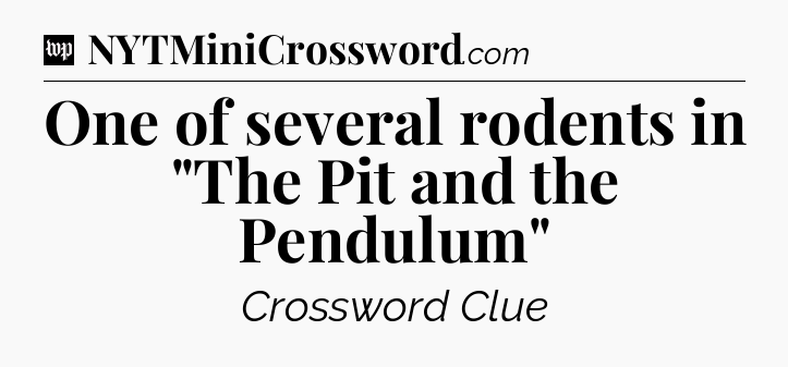 One of several rodents in 