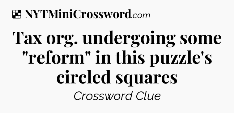 Solution: Tax org. undergoing some 