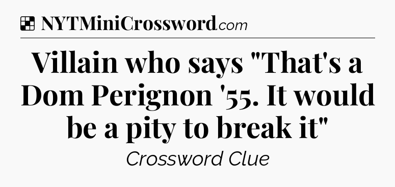 Solution: Villain who says 