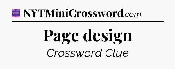 Page design - Thomas Joseph Crossword