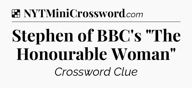 Solution: Stephen of BBC's 