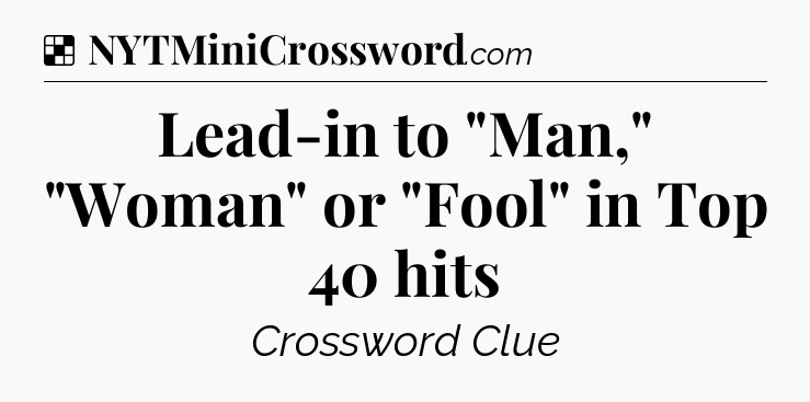 Solution: Lead-in to 