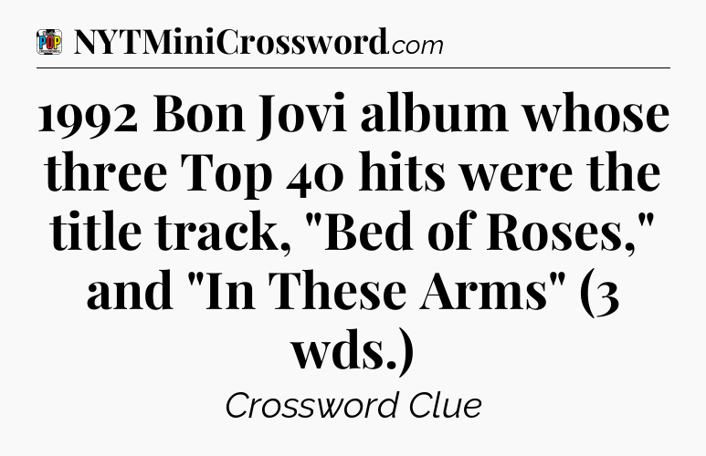 1992 Bon Jovi album whose three Top 40 hits were the title track, 