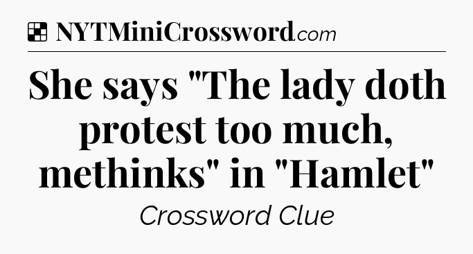 Solution: She says 