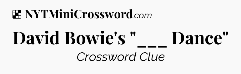 Solution: David Bowie's 