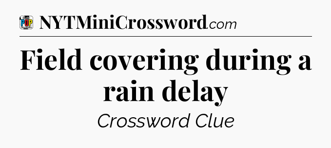 Field covering during a rain delay Crossword Clue