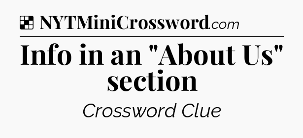 Solution: Info in an 